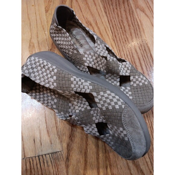 Skechers Taupe Savor‎ Entice Woven Relaxed Fit Slip-On Memory Foam Shoes 9.5 - Picture 7 of 10